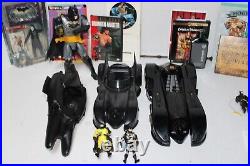 Batman 90s Vintage Lot DC 1989 Batman handheld bat wing Gun Toy Batmobiles