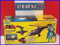 Batman Batcopter Vintage Toy Blue-Box 1989 Dual Flight Controls DC Comics