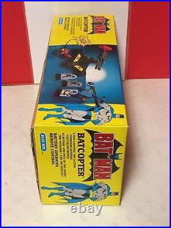 Batman Batcopter Vintage Toy Blue-Box 1989 Dual Flight Controls DC Comics