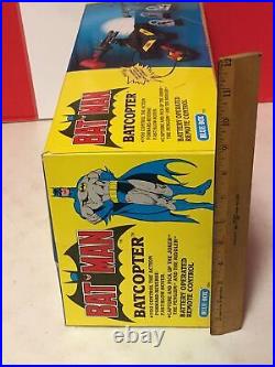 Batman Batcopter Vintage Toy Blue-Box 1989 Dual Flight Controls DC Comics