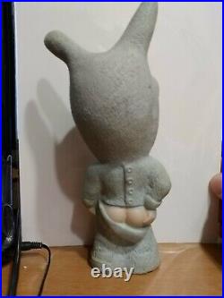 Blue Bunny Baby Face Doll-Bare Bottom-Rubber/Squeaker-Dreamland Creations-rare