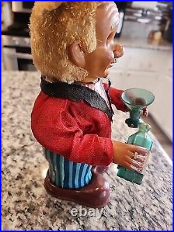 Blushing Willie The Bartender Toy Willy Vintage Tin Toy Working