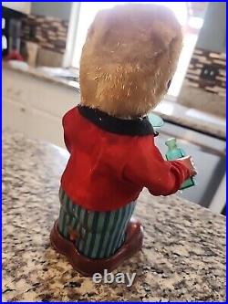 Blushing Willie The Bartender Toy Willy Vintage Tin Toy Working