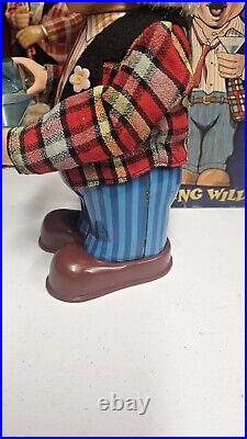 Blushing Willie The Bartender Toy Willy Vintage Tin Toy Working With Box