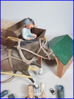 Bonanza Vintage 1960 Western Cowboy Figure Horse Wagon Accessories Lot Pieces