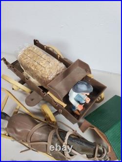 Bonanza Vintage 1960 Western Cowboy Figure Horse Wagon Accessories Lot Pieces