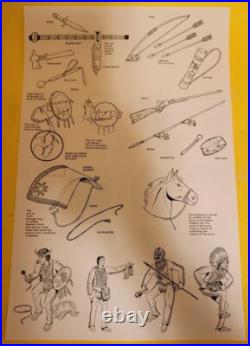 Boxed Mingo figure + 32 Accessories + Manual copy Daniel Boone friend Marx West