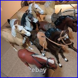 Bulk Vintage Louis Marx Best Of The West Johnny West Jane West Horse Lot Of 8