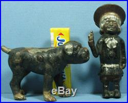 Buster Brown & Tige Cast Iron Figures Authentic & Old So Cute & Now On Sale T233