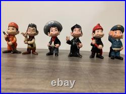 CANTINFLAS COMPLETE 6 PCS VINTAGE 80's MEXICAN RUBBER TOY FIGURE MEXICO 4.50