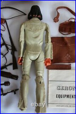 COMPLETE VINTAGE JOHNNY WEST MARX GERONIMO ACTION FIGURE WithBOX & ACCESSORIES