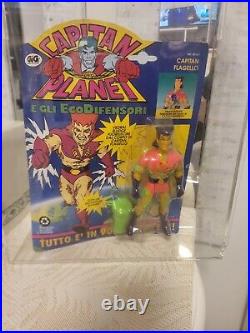 Capatin Planet Captain Pollution Toy Figure Vintage Sealed Protective Case