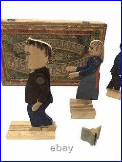 Charles Crandall's 1880's District School Set Jointed Wooden Toy Figures