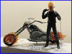 Complete! Hot Toys Ghost Rider & Hell Cycle Nicolas Cage 1/6 Figure mms133