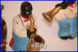 Complete Hubley Cast Iron Swing Band- Black Americana Jazz Blues Figures