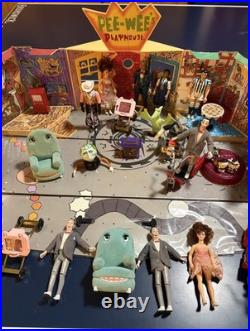 Complete Pee-Wee's Playhouse Playset Vintage Toy Lot with figures 1980s + extras