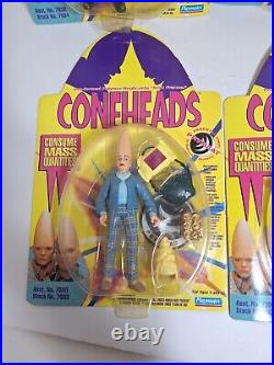 Complete Set Of 4 Coneheads Action Figures Vintage Playmates 1993 New Sealed