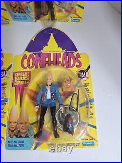 Complete Set Of 4 Coneheads Action Figures Vintage Playmates 1993 New Sealed