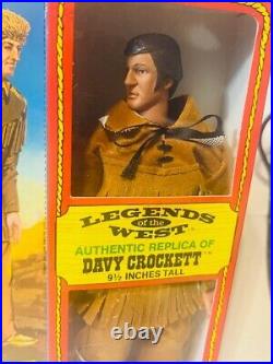 Davy Crockett Empire vtg Figure 1973 Legends West Cowboy Excel Box 9.5 RARE