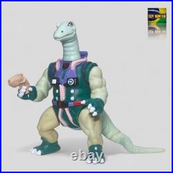 Dinosaucers Bronto Thunder? Glasslite Brazil Vintage Figure With 3d Weapon