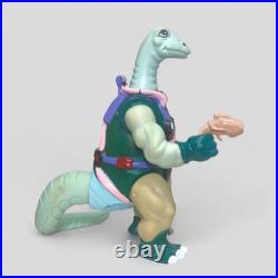 Dinosaucers Bronto Thunder? Glasslite Brazil Vintage Figure With 3d Weapon