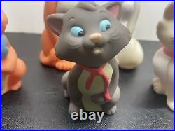 Disney Aristocats Vintage Set of 5 Rubber Squeeze Squeaky Toys Figures VHTF