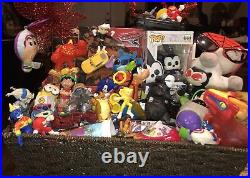 Disney Vintage Toy Gift Basket Filled to the Top with Collectors Toys