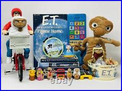 E. T. The Extraterrestrial Bicycle, Plush, VHS Movie, Vintage PVC Figures Toy Lot