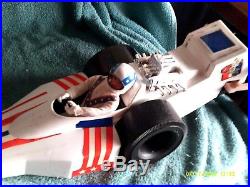 EVEL KNIEVEL DRAGSTER & ACTION FIGURE. TOY WITH ORIGINAL BOX IDEAL 1970s