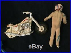 EVEL KNIEVEL Scramble Van COMPLETE with ALL PIECES & Figure & Stunt Cycle