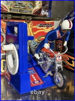 EVIL KNIEVEL ROBBIE KNIEVEL CHROME STUNT CYCLE WFIGURE SET- RARE! 1973 Vintage