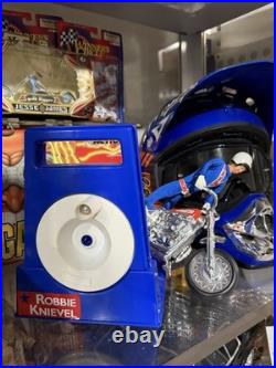 EVIL KNIEVEL ROBBIE KNIEVEL CHROME STUNT CYCLE WFIGURE SET- RARE! 1973 Vintage