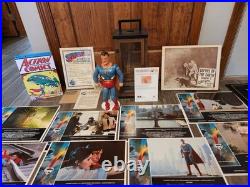 EXTREMELY RARE 1940 Superman Wood and Composition Jointed Doll by Ideal + EXTRAS