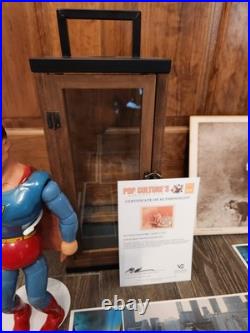 EXTREMELY RARE 1940 Superman Wood and Composition Jointed Doll by Ideal + EXTRAS