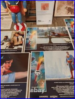 EXTREMELY RARE 1940 Superman Wood and Composition Jointed Doll by Ideal + EXTRAS