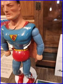 EXTREMELY RARE 1940 Superman Wood and Composition Jointed Doll by Ideal + EXTRAS