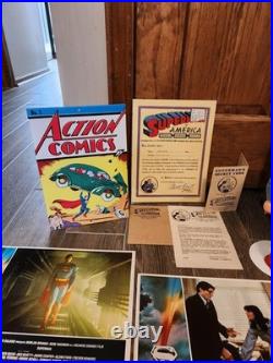 EXTREMELY RARE 1940 Superman Wood and Composition Jointed Doll by Ideal + EXTRAS