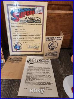 EXTREMELY RARE 1940 Superman Wood and Composition Jointed Doll by Ideal + EXTRAS