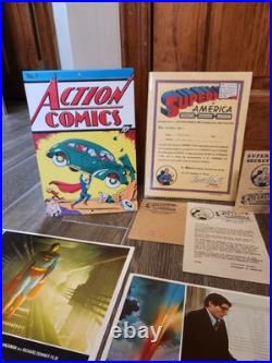 EXTREMELY RARE 1940 Superman Wood and Composition Jointed Doll by Ideal + EXTRAS