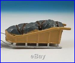 Eccles Recast Taylor & Barrett Sled Dogs Fur Trapper Wolf Lead Figure Toy Set