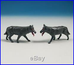 Eccles Recast Taylor & Barrett Sled Dogs Fur Trapper Wolf Lead Figure Toy Set