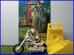 Evel Knievel 1972 Stunt Cycle Bike & Evel Action Figure Ideal Vintage Toy Set