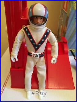 Evel Knievel 2nd Edition Stunt Cycle Ideal 1973 Action Figure Ram Horn Helmet