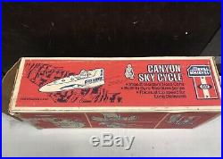 Evel Knievel Canyon Sky Cycle Ideal 1974 With Action Figure Original Box