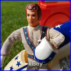 Evel Knievel Canyon Sky Cycle Vintage 1970's IDEAL Toys + Gyro & Figure