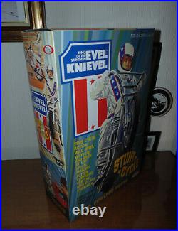 Evel Knievel Chrome Stunt Cycle Set, Figure & Energizer, Boxed And Unique