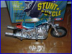 Evel Knievel Chrome Stunt Cycle Set, Figure & Energizer, Boxed And Unique