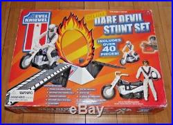 Evel Knievel Deluxe Dare Devil Stunt Set Cycle Action Figure Launcher Rare B438