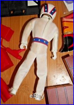 Evel Knievel Deluxe Dare Devil Stunt Set Cycle Action Figure Launcher Rare B994