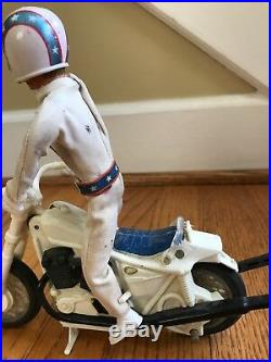 Evel Knievel Ideal Harley Davidson Stunt Cycle Bike Evil Action Figure 70s Toys